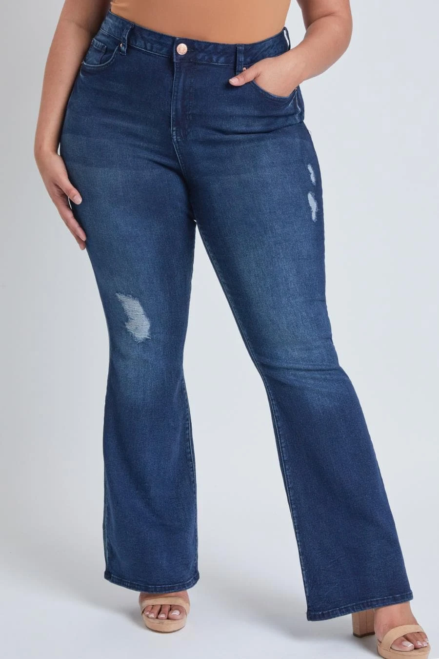 Women's Plus Size Basic Flare Jeans 8 Women's Plus Size Basic Flare Jeans - Image 6