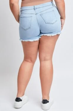 Women's Plus Vintage Dream Frayed Hem Shorts 15 Women's Plus Vintage Dream Frayed Hem Shorts -Wana Fashion Shop ES232670N L1868 4