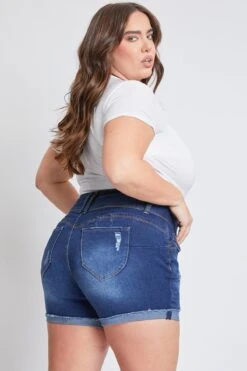 Women's Plus WannaBettaButt Mid Rise Shorts -Wana Fashion Shop ES233496 S1904 6