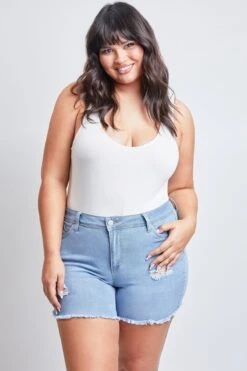 Women's Plus SizeWannaBettaButtFray Shorts 26 Women's Plus SizeWannaBettaButtFray Shorts -Wana Fashion Shop ES237196 2575L 2