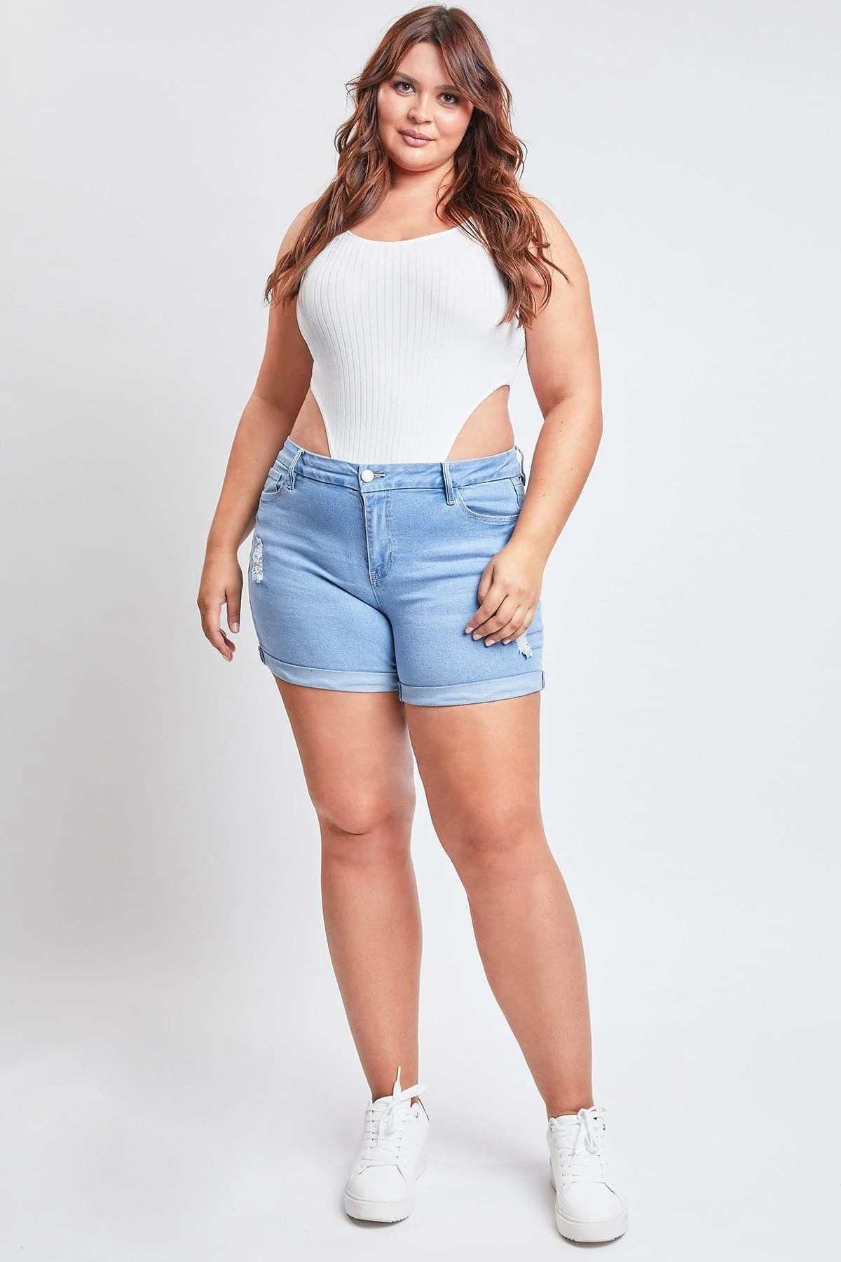 Women's Plus Curvy Fit UltraCuffed Shorts 5 Women's Plus Curvy Fit UltraCuffed Shorts - Image 3
