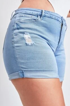 Women's Plus Curvy Fit UltraCuffed Shorts 17 Women's Plus Curvy Fit UltraCuffed Shorts -Wana Fashion Shop ES253196 L2651 2