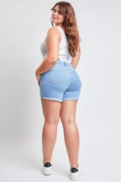 Women's Plus Curvy Fit UltraCuffed Shorts 19 Women's Plus Curvy Fit UltraCuffed Shorts -Wana Fashion Shop ES253196 L2651 7