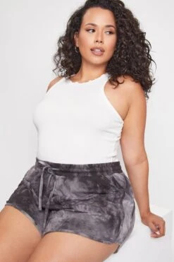 Women's Plus KozyTie Dye Jogger Shorts-Sale