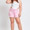 Women's Plus80's Acid Wash Mom Shorts