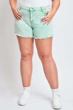 Women's Plus80's Acid Wash Mom Shorts 34 Women's Plus80's Acid Wash Mom Shorts -Wana Fashion Shop ES270889 SHAMR 3