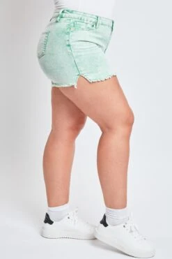 Women's Plus80's Acid Wash Mom Shorts 35 Women's Plus80's Acid Wash Mom Shorts -Wana Fashion Shop ES270889 SHAMR 4