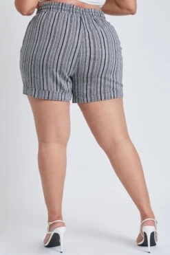 Women's Plus Drawstring Waistband Linen Shorts -Wana Fashion Shop ES2729LN 2801 4 7f85736d fd2e 4230 8e45 97770478589b