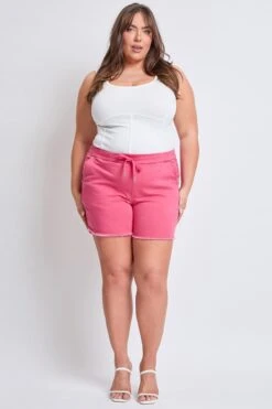 Women's Plus Frayed Hem Pull-on Shorts 40 Women's Plus Frayed Hem Pull-on Shorts -Wana Fashion Shop ES304607 BARPK 6