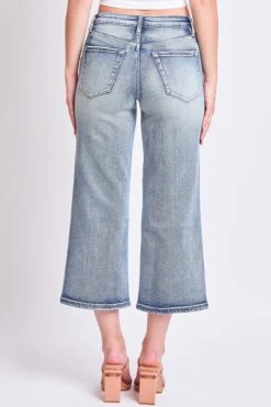 Women's Luxe High Rise Cropped Wide Leg -Wana Fashion Shop F124060 08RT 2