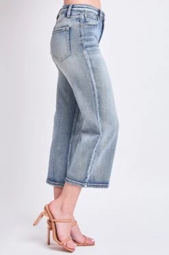 Women's Luxe High Rise Cropped Wide Leg -Wana Fashion Shop F124060 08RT 3