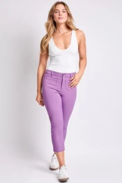 Women's Hyperstretch Crop Straight Leg Pants -Wana Fashion Shop F124131 HYDRA 5