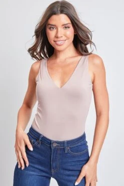 Take The Plunge Bodysuit -Wana Fashion Shop FT6235 MAUVE 1 1