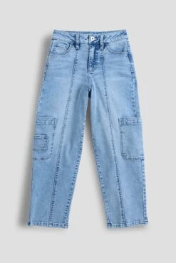 Girls Barrel Cargo Jeans