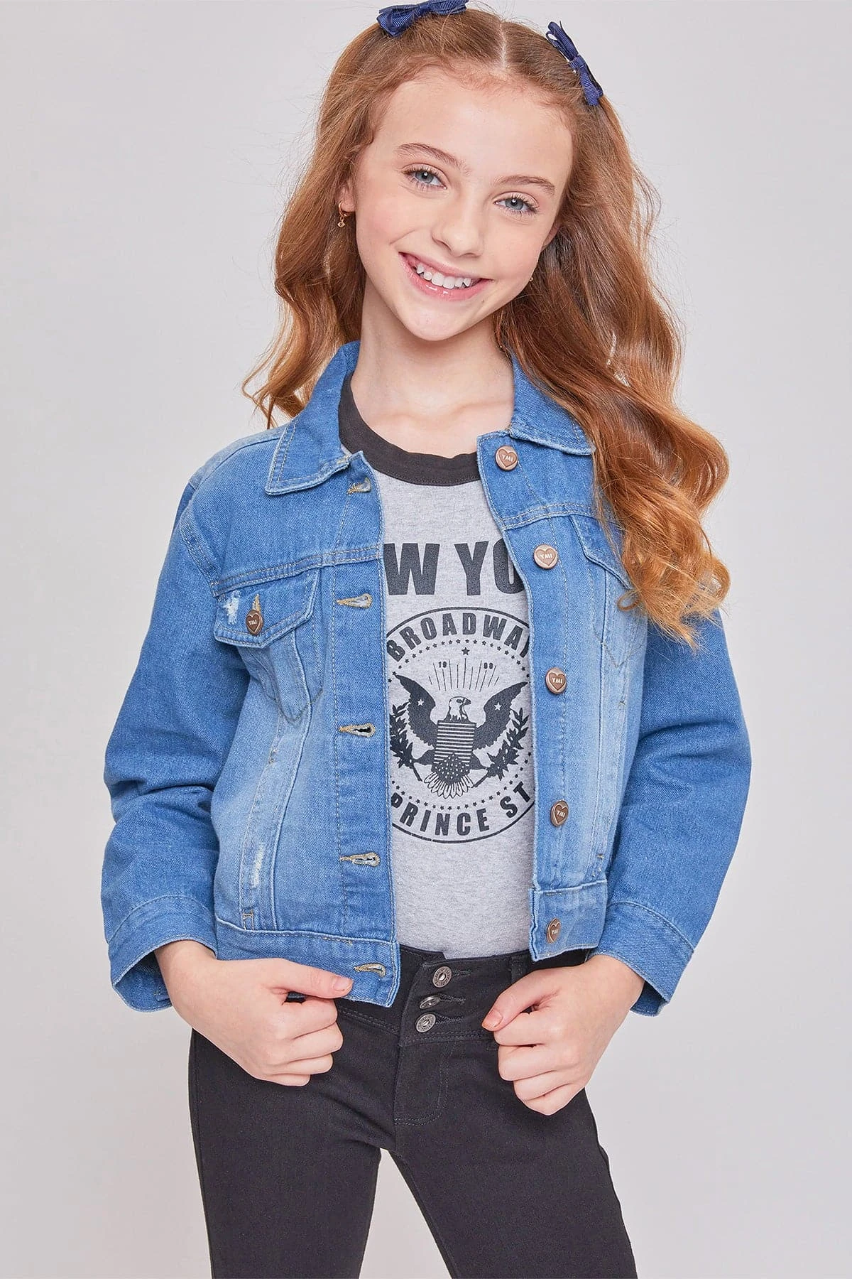 Girls Basic Oversized Denim Jacket 6 Girls Basic Oversized Denim Jacket - Image 4