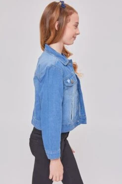 Girls Basic Oversized Denim Jacket 18 Girls Basic Oversized Denim Jacket -Wana Fashion Shop GJ19676 C1958 2