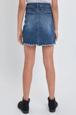 Girls Denim Skirt With Front Seam Detail -Wana Fashion Shop GK45950 2871 4