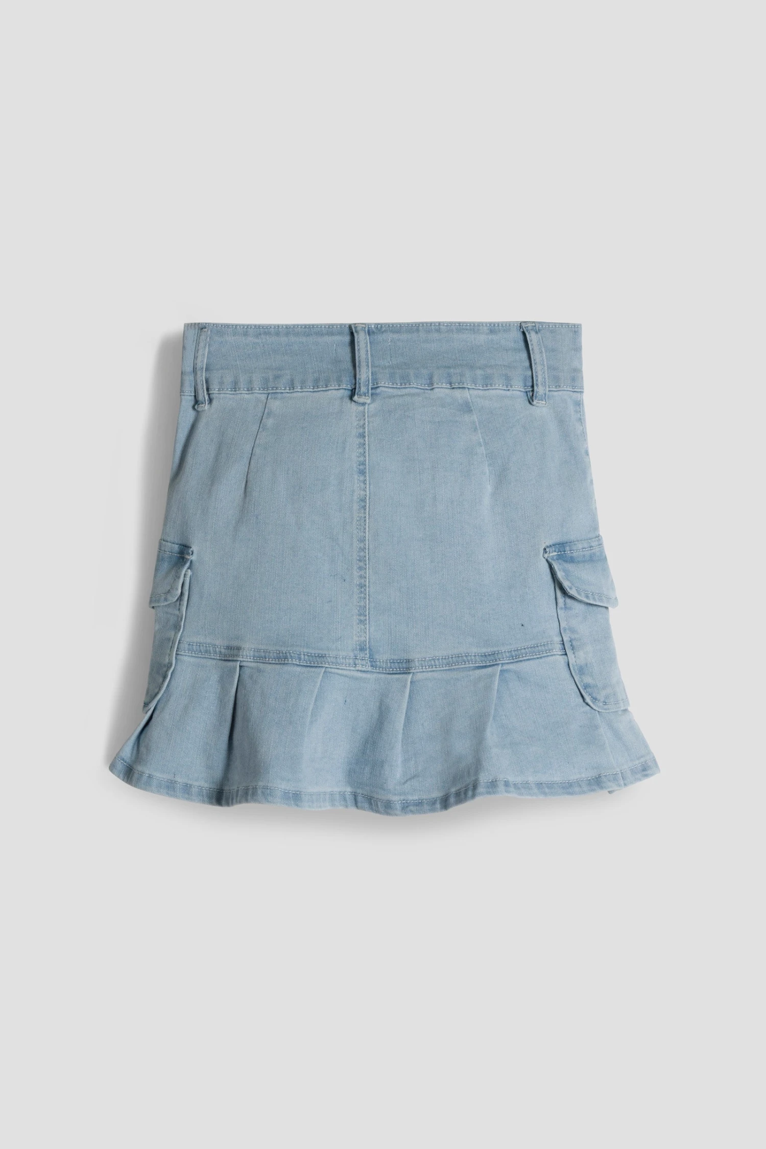 Girls Pleated Denim Mini Skirt 4 Girls Pleated Denim Mini Skirt - Image 2