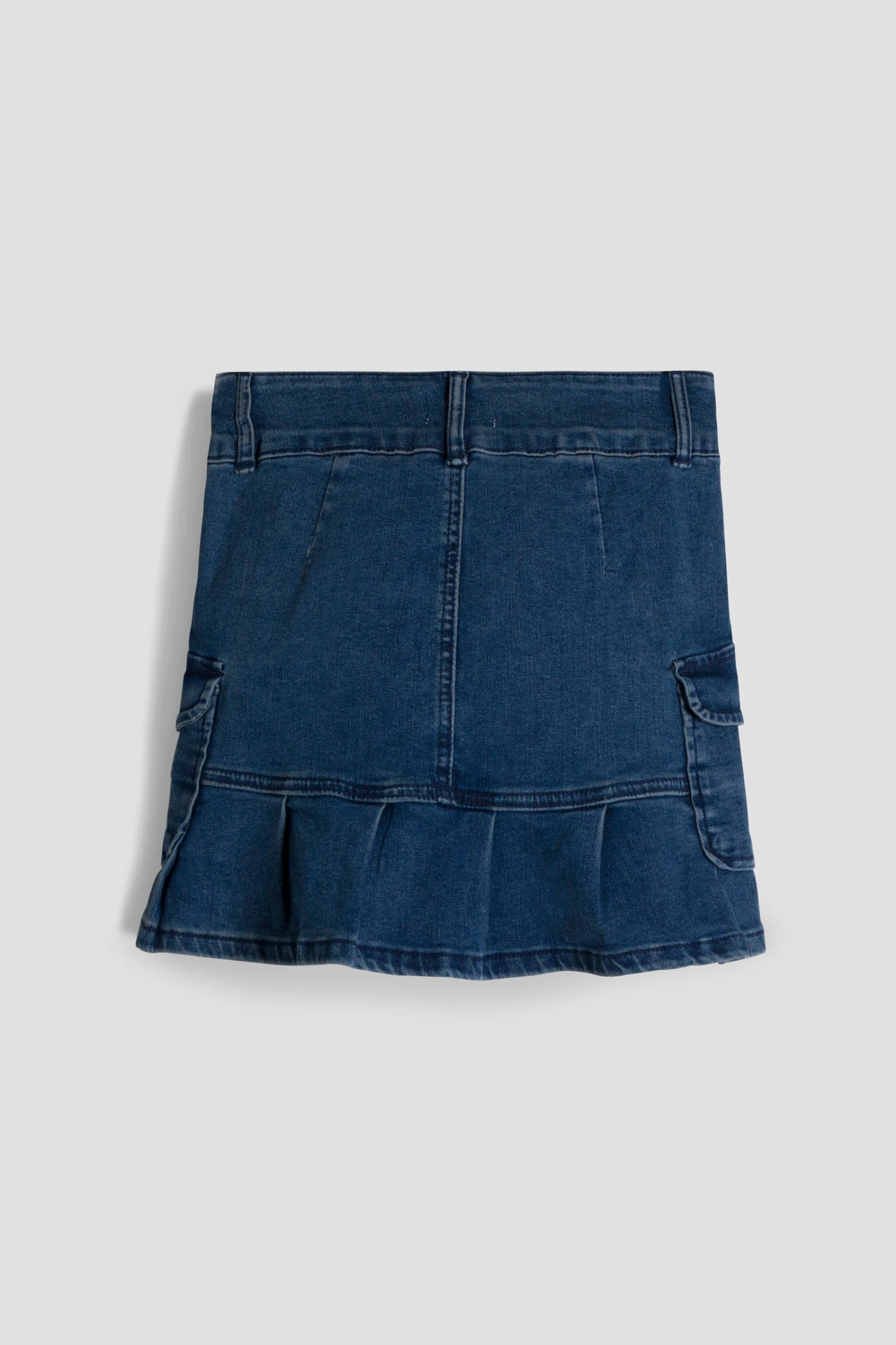 Girls Pleated Denim Mini Skirt 7 Girls Pleated Denim Mini Skirt - Image 5