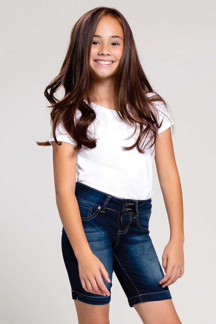 Girls 2-Button Essential Bermuda 8 Girls 2-Button Essential Bermuda - Image 6