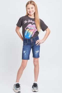 Girls Essential 3 Button Bermuda -Wana Fashion Shop GM50041 S2671 5