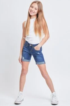 Girls WannaBettaFit Bike Shorts With Roll Cuffs -Wana Fashion Shop GM50251 S2539 5