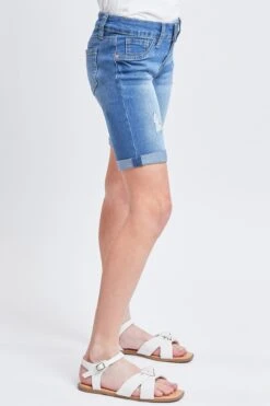 Girls Essential Cuffed Bermuda 16 Girls Essential Cuffed Bermuda -Wana Fashion Shop GM50341 M2672 2