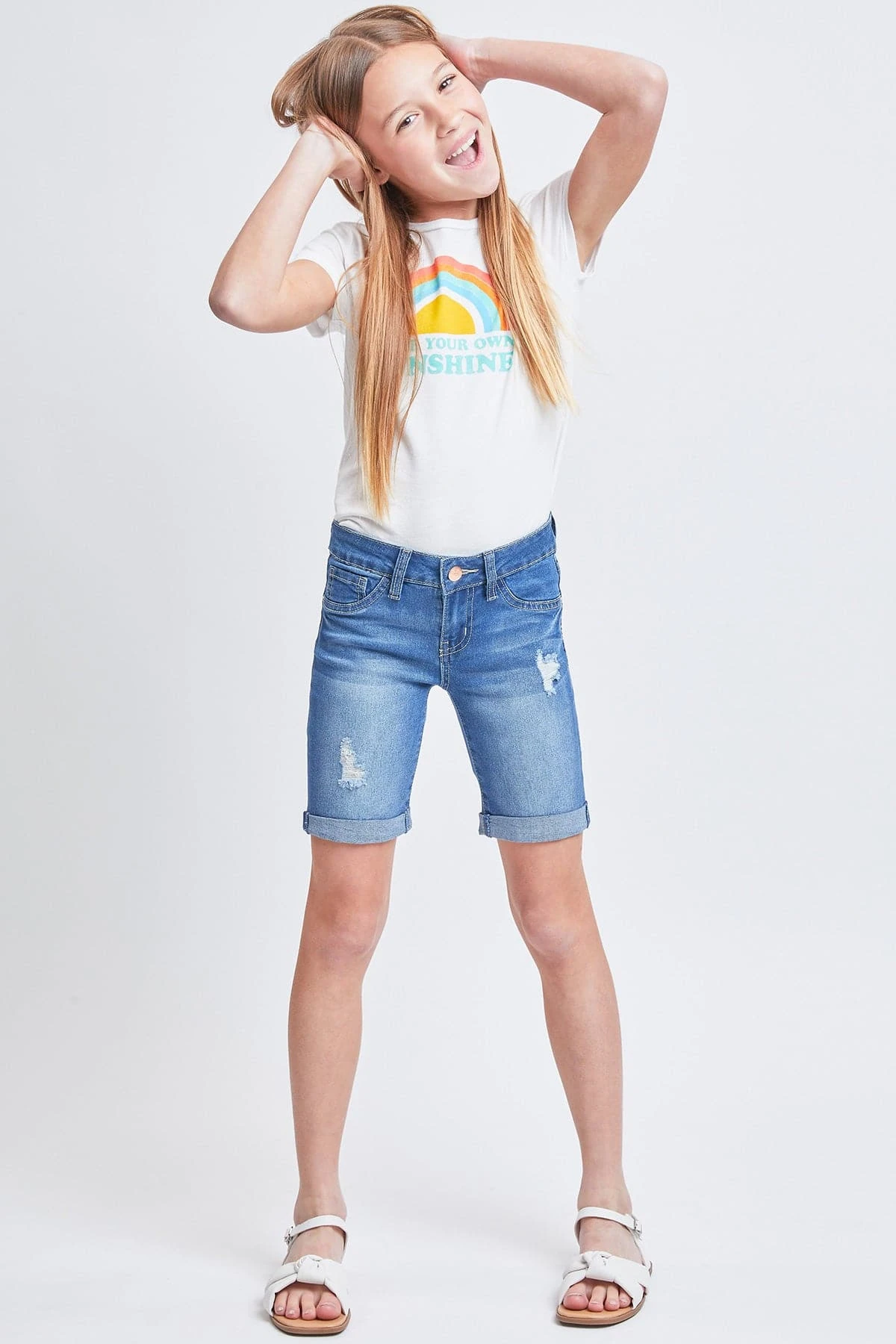 Girls Essential Cuffed Bermuda 9 Girls Essential Cuffed Bermuda - Image 7