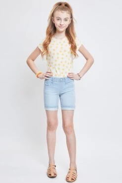 Girls Essential Cuffed Pull On Bermuda Shorts -Wana Fashion Shop GM50579 Q08 4