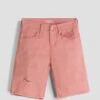 Girls Twill Frayed Hem Bike Shorts 2 Girls Twill Frayed Hem Bike Shorts -Wana Fashion Shop GM51121 998CY 2