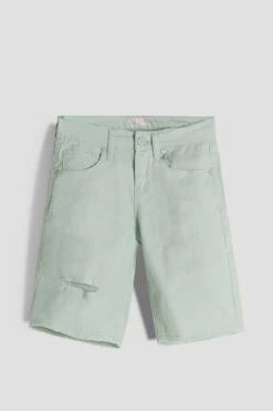 Girls Twill Frayed Hem Bike Shorts -Wana Fashion Shop GM51121 998LA 2