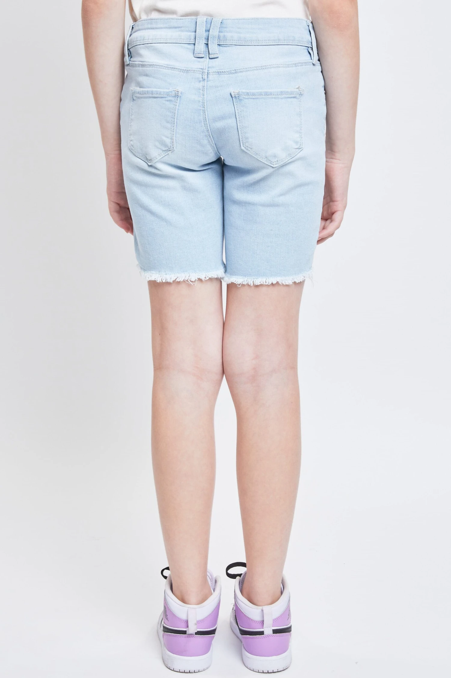 Girls Essential Frayed Bike Shorts 17 Girls Essential Frayed Bike Shorts - Image 15