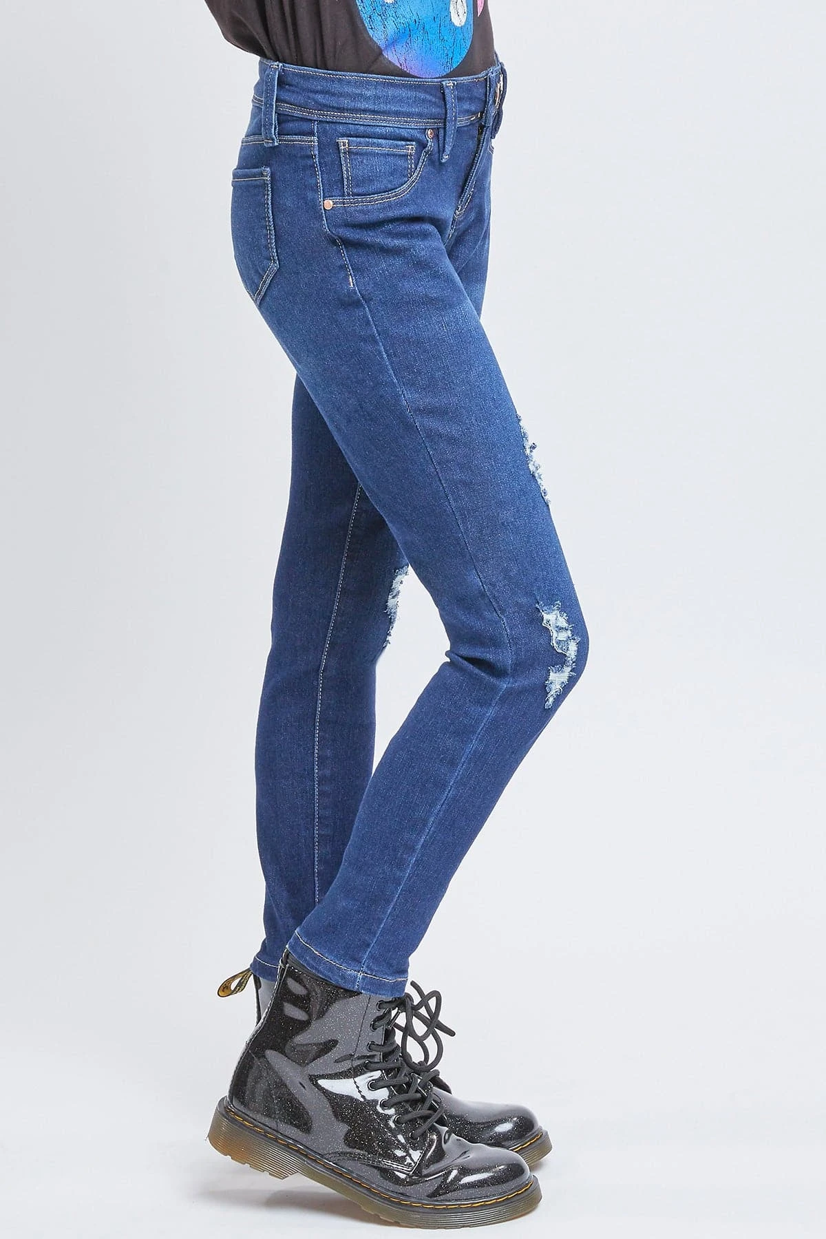 Girls Mid-Rise Essential Skinny Jeans W/Faux Front Pkt 4 Girls Mid-Rise Essential Skinny Jeans W/Faux Front Pkt - Image 2