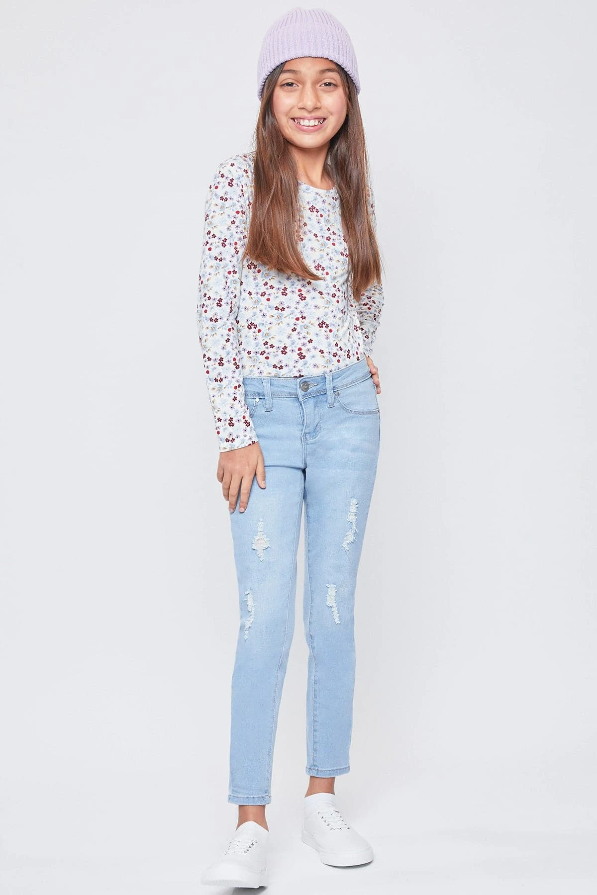 Girls Mid-Rise Essential Skinny Jeans W/Faux Front Pkt 7 Girls Mid-Rise Essential Skinny Jeans W/Faux Front Pkt - Image 5