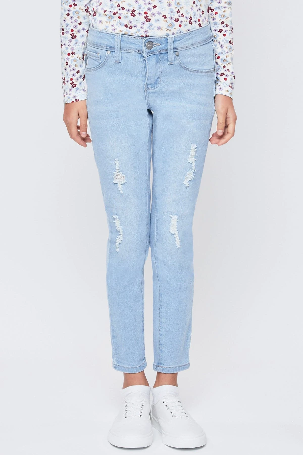 Girls Mid-Rise Essential Skinny Jeans W/Faux Front Pkt 8 Girls Mid-Rise Essential Skinny Jeans W/Faux Front Pkt - Image 6