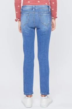 Girls Mid-Rise Essential Skinny Jeans W/Faux Front Pkt 25 Girls Mid-Rise Essential Skinny Jeans W/Faux Front Pkt -Wana Fashion Shop GP157650 M2043 4