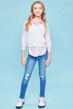 Girls Sustainable WannaBettaFit Skinny Jeans 27 Girls Sustainable WannaBettaFit Skinny Jeans -Wana Fashion Shop GP167753 M1962 2 done