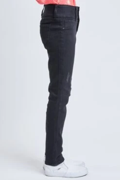 Girls 3 Button Essential Skinny Jeans With Faux Front Pockets -Wana Fashion Shop GP177241 W2517 2 Custom