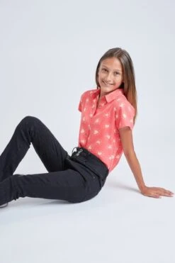 Girls 3 Button Essential Skinny Jeans With Faux Front Pockets -Wana Fashion Shop GP177241 W2517 4 Custom