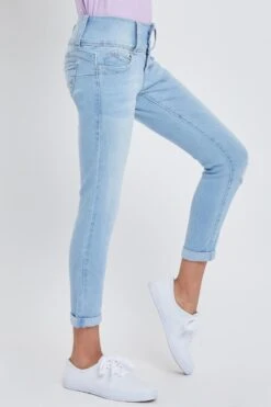 Girls 3 Button Skinny Jeans -Wana Fashion Shop GP177254 L1722 4