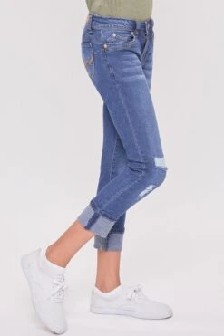 Girls WannaBettaFit Cuff Skinny Jeans -Wana Fashion Shop GP199319 N427 2