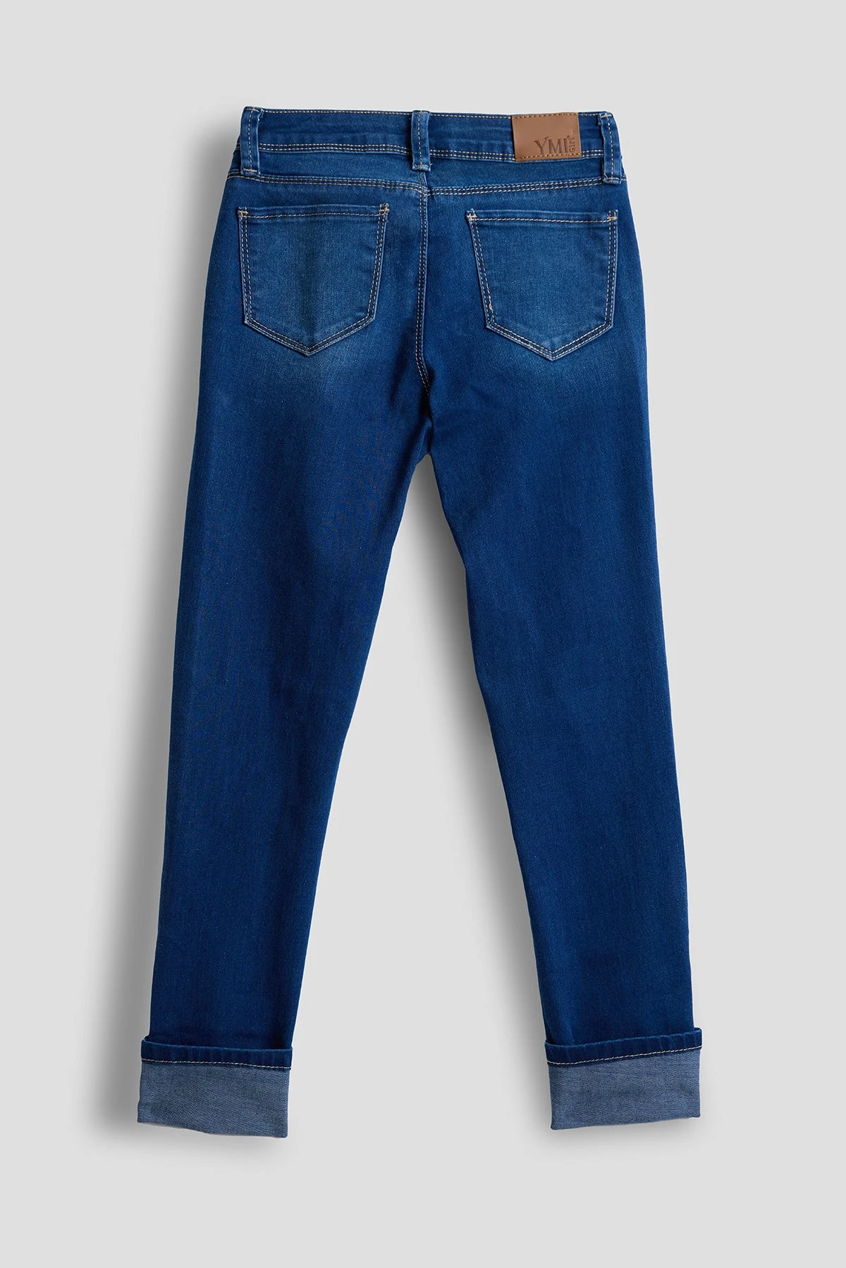 Girls Wide Cuff Denim Skinny Jeans 5 Girls Wide Cuff Denim Skinny Jeans - Image 3