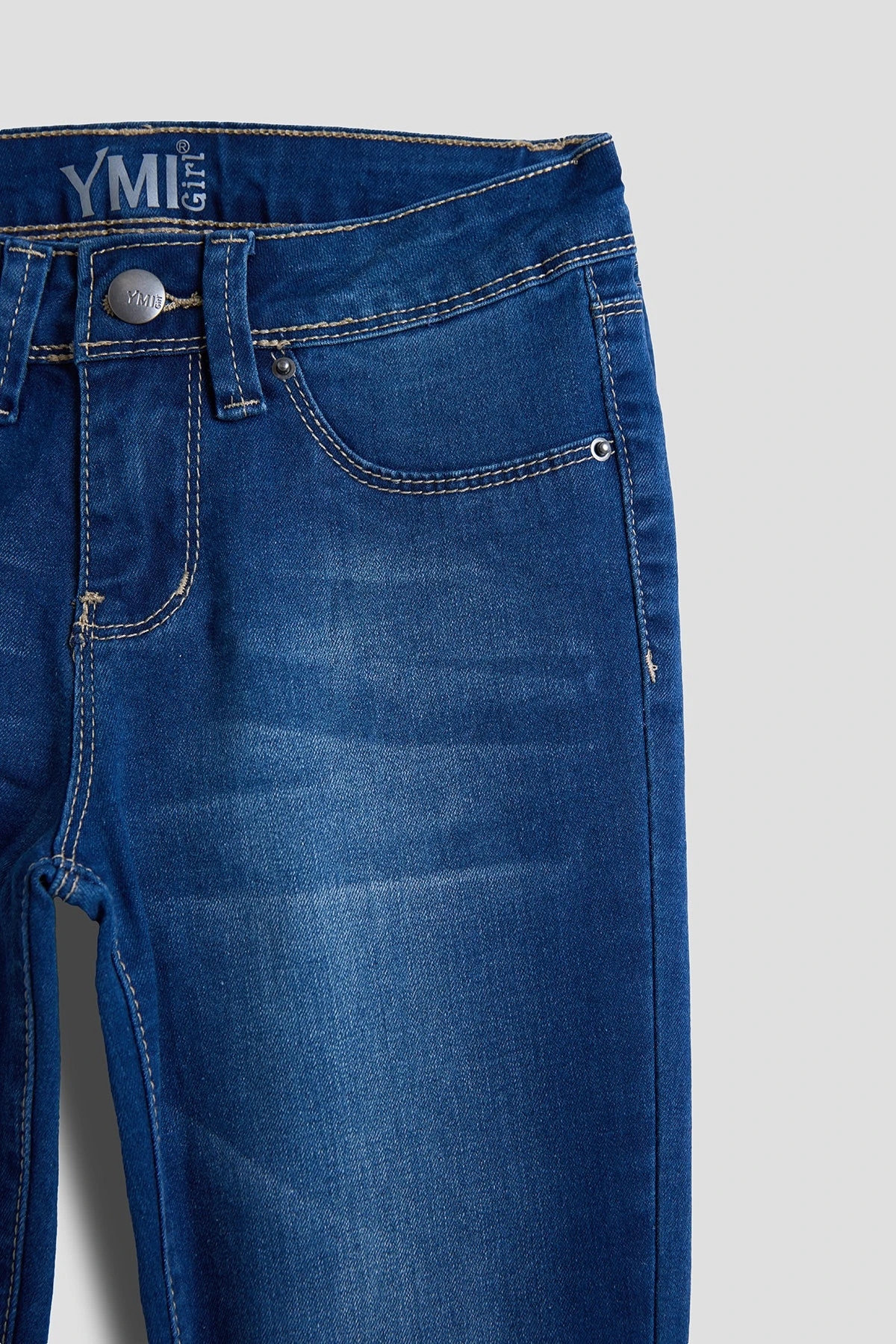 Girls Wide Cuff Denim Skinny Jeans 4 Girls Wide Cuff Denim Skinny Jeans - Image 2