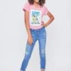 Girls EssentialFray Hem Anklet Jeans 1 Girls EssentialFray Hem Anklet Jeans -Wana Fashion Shop GP203541 M933 1