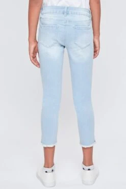 Girls EssentialFray Hem Anklet Jeans -Wana Fashion Shop GP203541 Q933 3