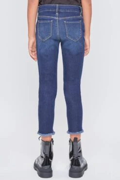 Girls EssentialFray Hem Anklet Jeans -Wana Fashion Shop GP203541 S933 4