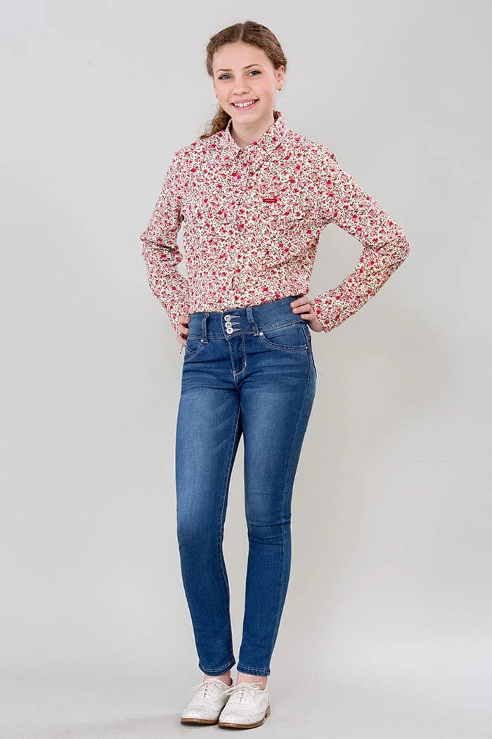 Girls WannaBettaFit 3-Button Skinny 3 Girls WannaBettaFit 3-Button Skinny