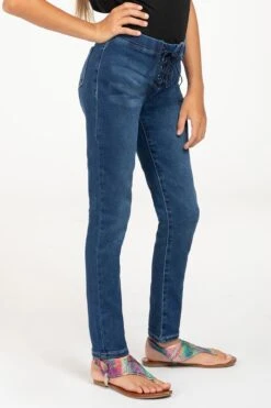 Girls Front Lace Skinny Ankle Jeans 20 Girls Front Lace Skinny Ankle Jeans -Wana Fashion Shop GP218439 713 3