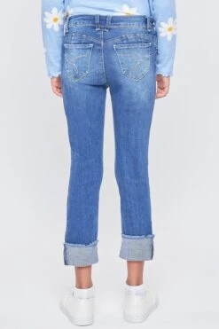 Girls WannaBettaFit Mid-Rise Mega Cuff Skinny Jeans -Wana Fashion Shop GP218951 M1961 4
