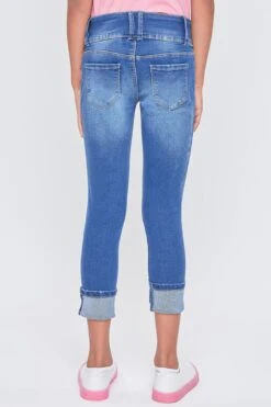 Girls Essential 3 Button Wide Cuff Skinny Jeans 36 Girls Essential 3 Button Wide Cuff Skinny Jeans -Wana Fashion Shop GP222141 M04 4